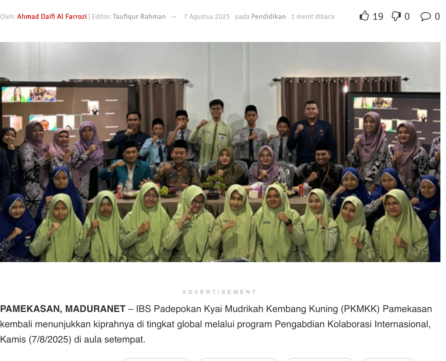 Kolaborasi Santri IBS PKMKK Bersama Pelajar Filiphina Saling Promosi Kebudayaan