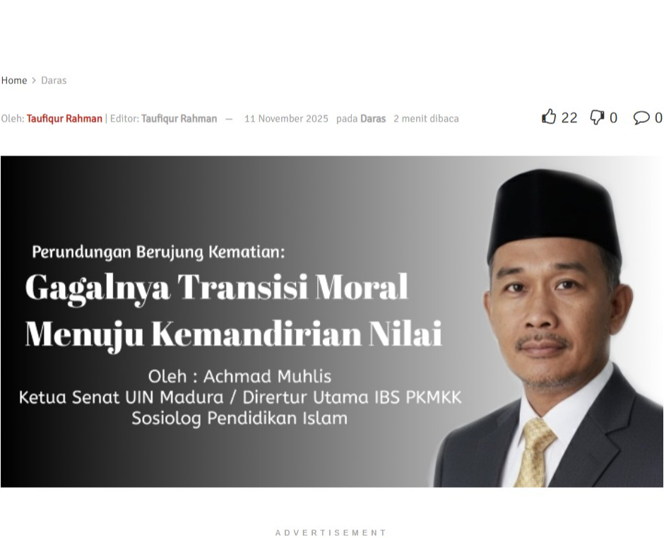 Perundungan Berujung Kematian: Gagalnya Transisi Moral Menuju Kemandirian Nilai