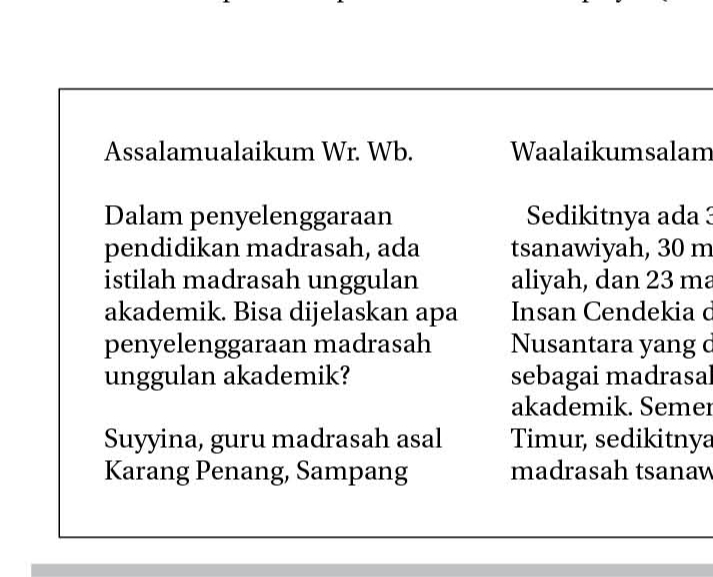 Madrasah Unggulan Akademik